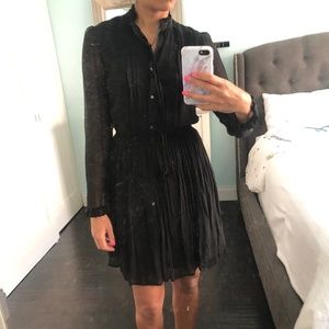 DENIM&SUPPLY RALPH LAUREN BLACK CHIFFON DRESS